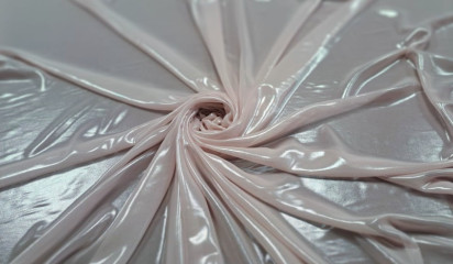 Шифон розовый с серебристым напылением Ш - 261