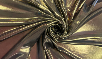 Шифон черный с золотистым напылением Ш - 261