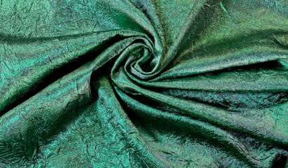 Парча жатая зеленая П - 071