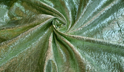 Парча жатая салатовая серебристая П - 071