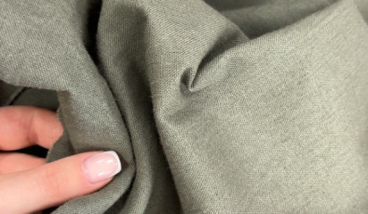 Лен хаки зеленый 10562