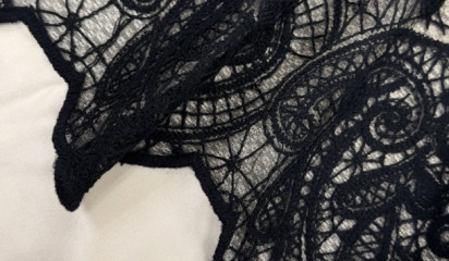 Кружево хлопковое черное КР-9211611