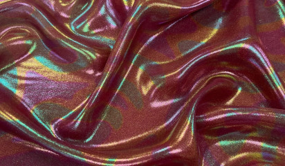 Шифон с напылением красный Ш-268