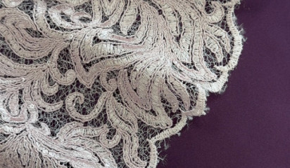 Кружево расшитое розовое КР-016