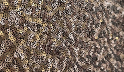 Сетка с пайетками золото С-232