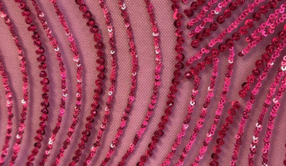Сетка расшитая фуксия КР-80574