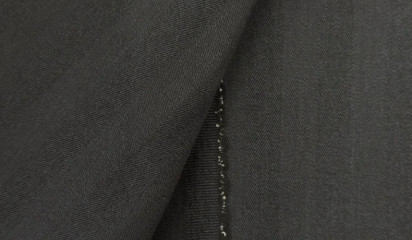 Костюмная ткань темно-синяя в полоску КМ-10774