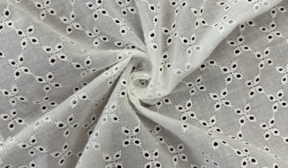 Хлопок-шитье белый ХБ-20760/1