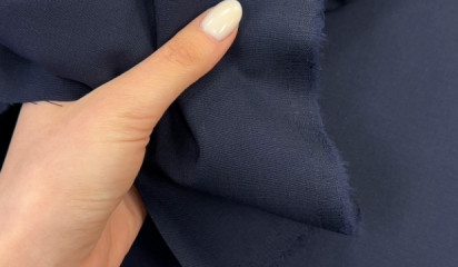 Костюмная ткань темно-синяя КМ-12748