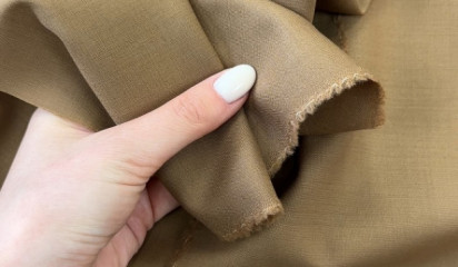 Костюмная ткань бежевая КМ-12829