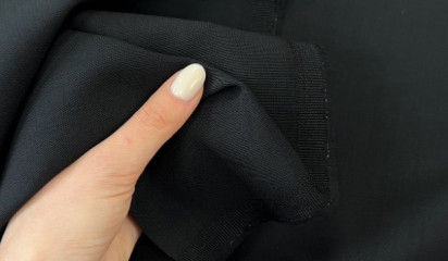 Костюмная ткань темно-синяя КМ-10743