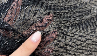 Сетка расшитая с пайетками С-446/1