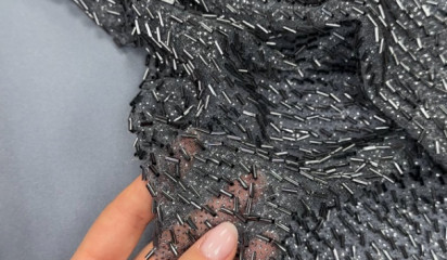 Сетка расшитая с пайетками С-446/2