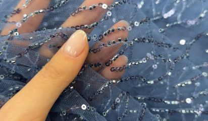 Сетка расшитая с пайетками С-441/2