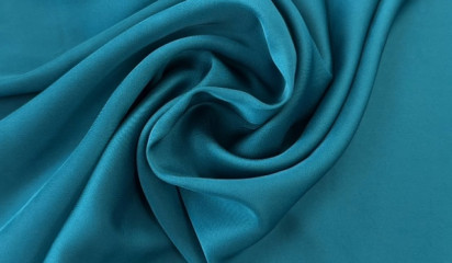 Атлас стретч "Армани" морская волна А-116