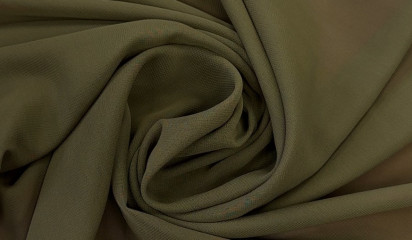 Шифон зелено-болотного цвета Ш-011