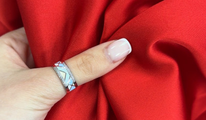 Сатен стрейч " SHULA" красный СТ-021/13