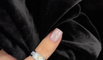 Бархат шелковый стрейч черный Б-139/1