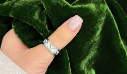 Бархат шелковый зеленый Б-068/1