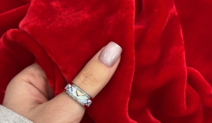 Бархат шелковый красный Б-068