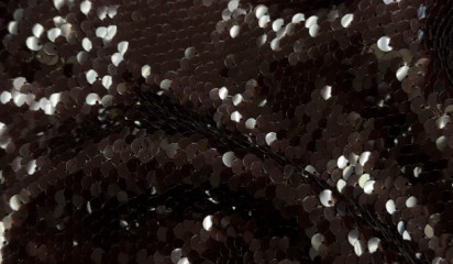 Пайетки на сетке коричневые С-25946/002