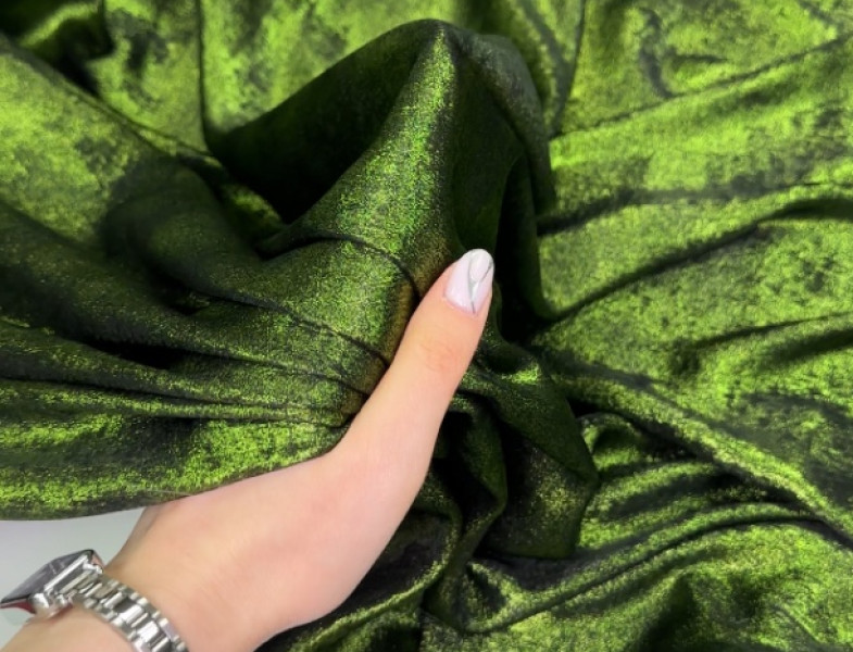 Плательная ткань зеленая ПЛ-054/1