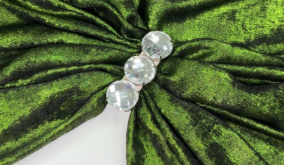 Плательная ткань зеленая ПЛ-054/1