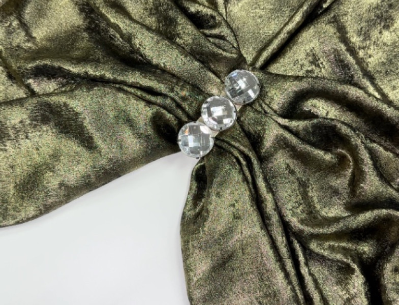 Плательная ткань золотая ПЛ-054