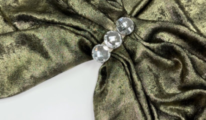 Плательная ткань золотая ПЛ-054