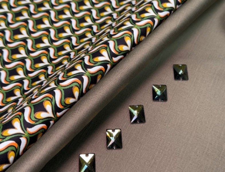 Хлопок костюмный болотный ХБ-144