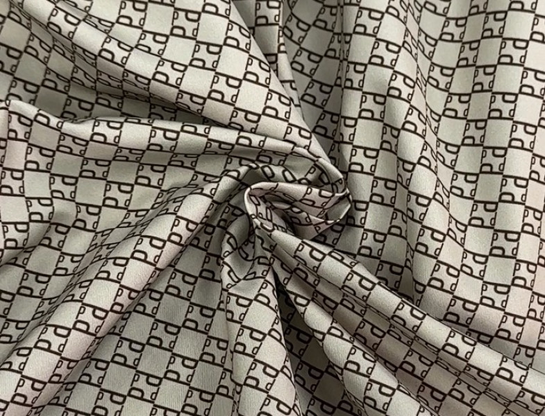 Хлопок бежевый принт ХБ-28194