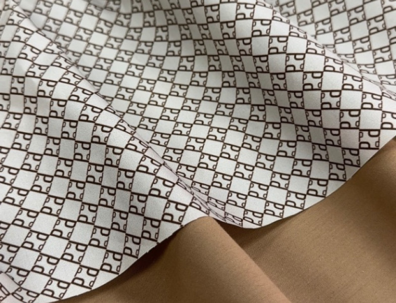 Хлопок бежевый принт ХБ-28194