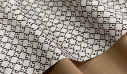 Хлопок бежевый принт ХБ-28194