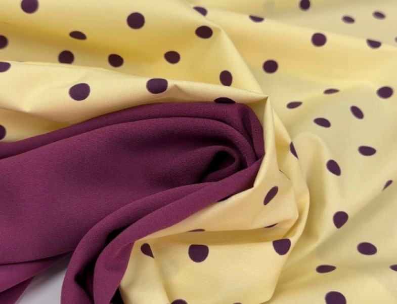 Хлопок в горох сливочное масло ХБ-28204