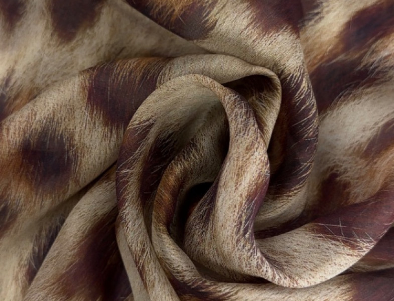 Шелк-шифон с леопардовым принтом ШЛ-34847