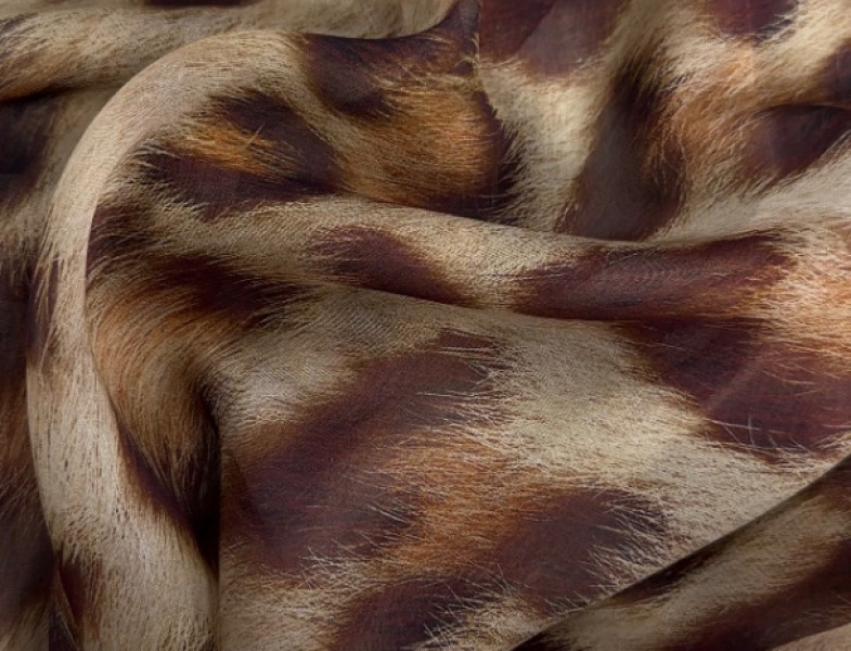 Шелк-шифон с леопардовым принтом ШЛ-34847