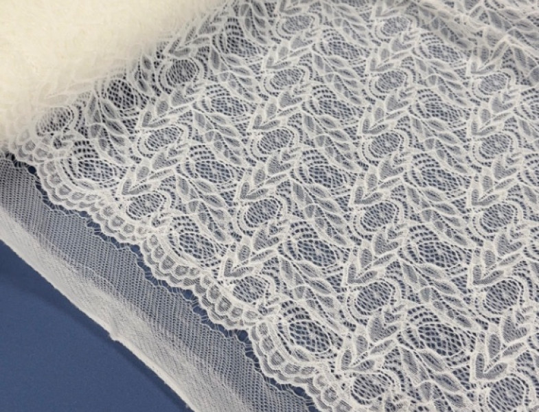 Гипюр стрейч теплый белый Г-20214