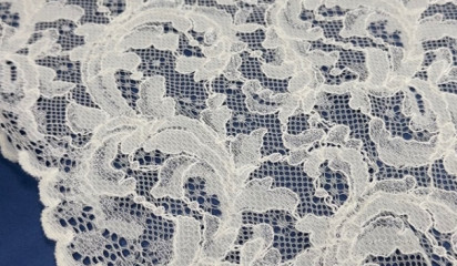 Кружево стрейч молочное КР-213