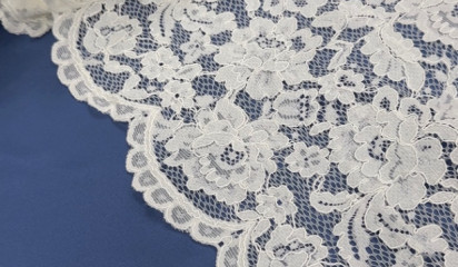 Кружево стрейч теплый белый КР-214