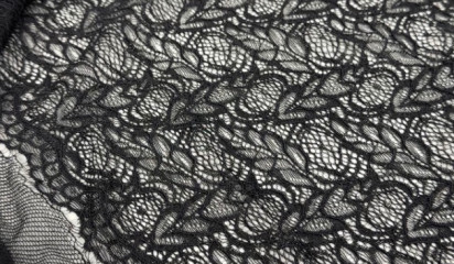 Гипюр стрейч черный Г-20214(1)