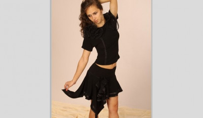 Комплект юбка+топ черный TM_17