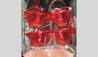 Лиф красный с пайетками VT_1