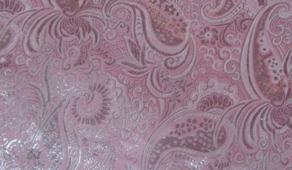 Парча розовая с серебром П-024/1