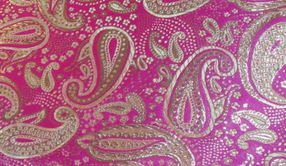 Парча розовая с золотом П-062/3