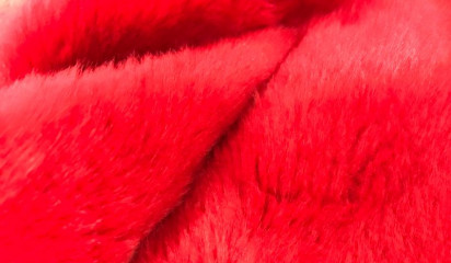 Искусственный мех красный М-021