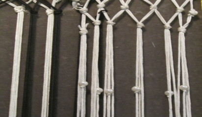 Бахрома с бусинами молочная B_10