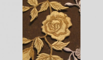 Аппликация "Роза" золотистая AP_15
