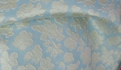 Жаккард бело-голубой JK_29