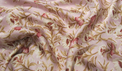 Плательная розовая с цветочным принтом ПЛ-034/1