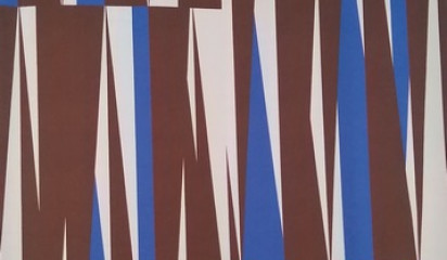 Атлас принтованный с геометрическим рисунком А-172